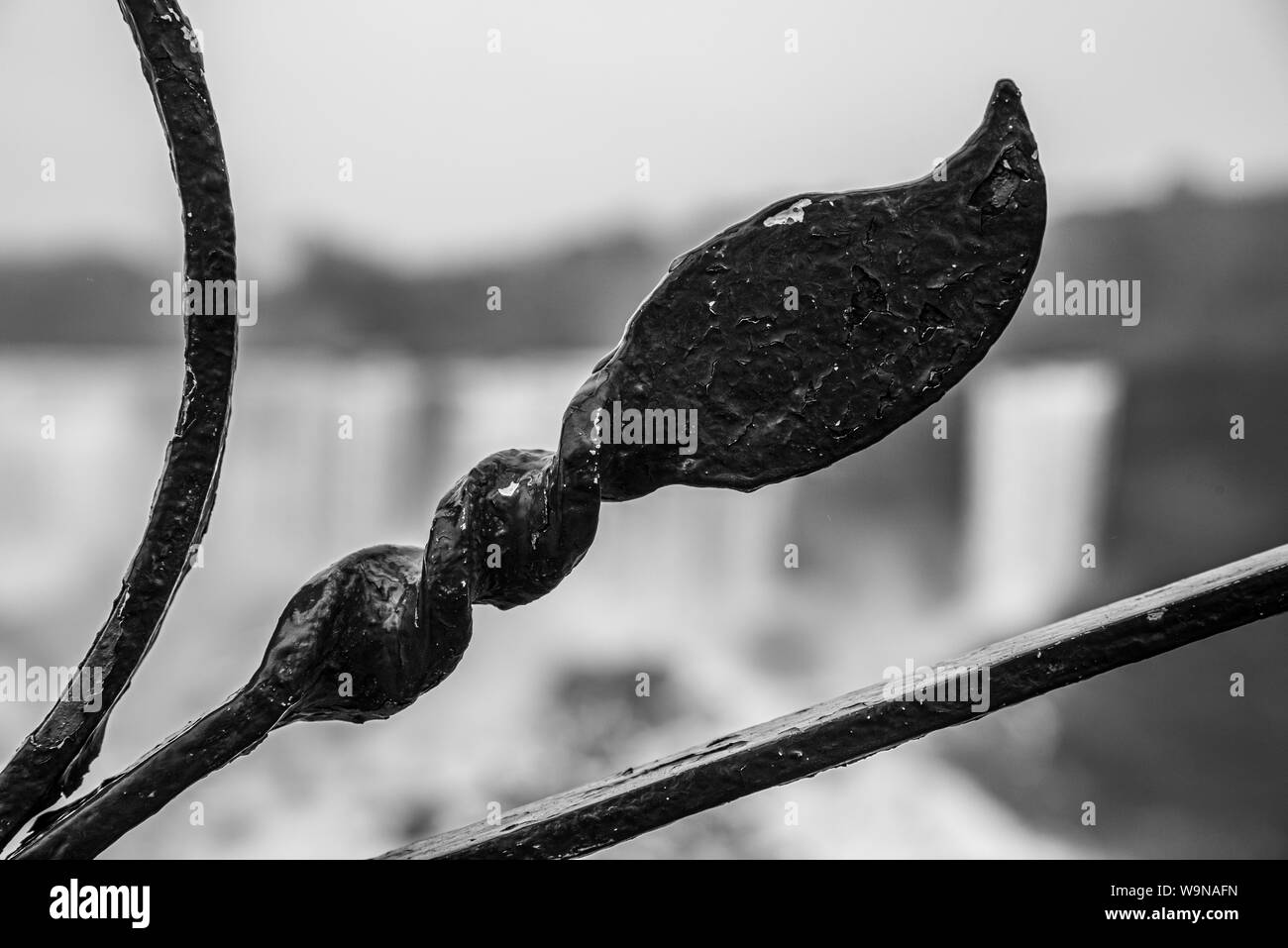 Cast iron fence with spiral pattern in the area surrounding Niagara