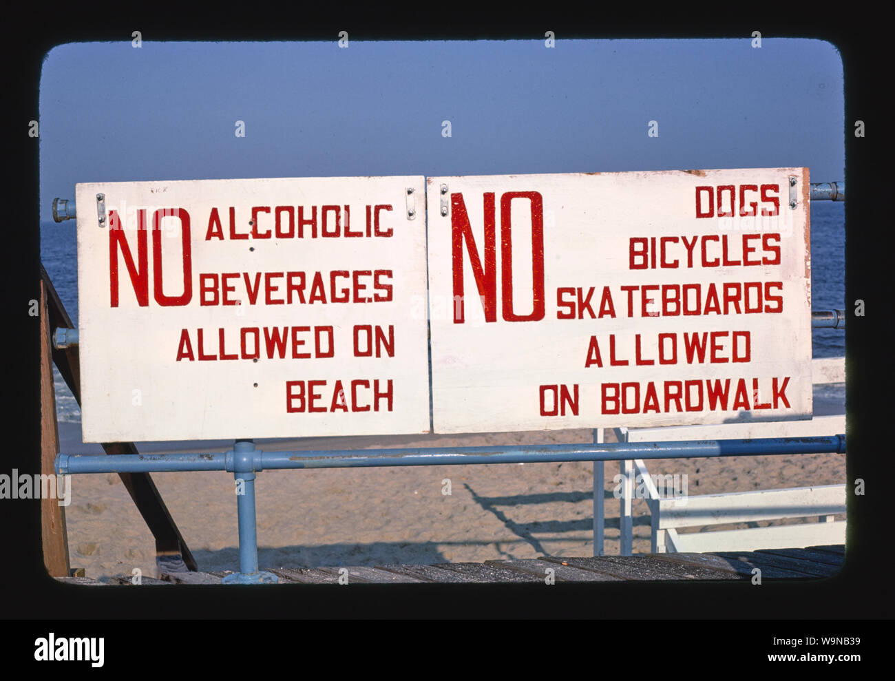 Beach rules, Asbury Park, New Jersey Stock Photo Alamy