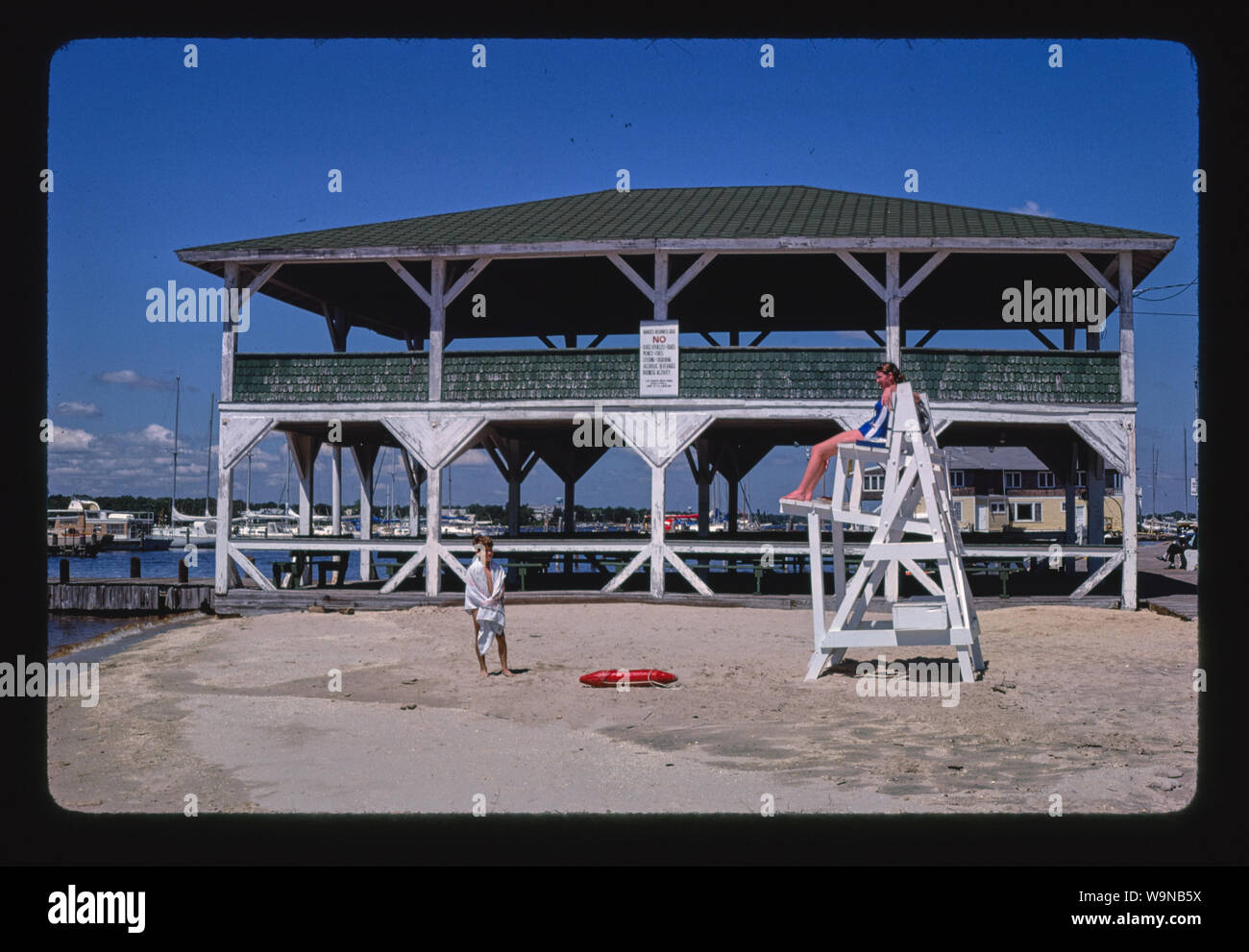 Beach structure, Island Heights, New Jersey Stock Photo Alamy