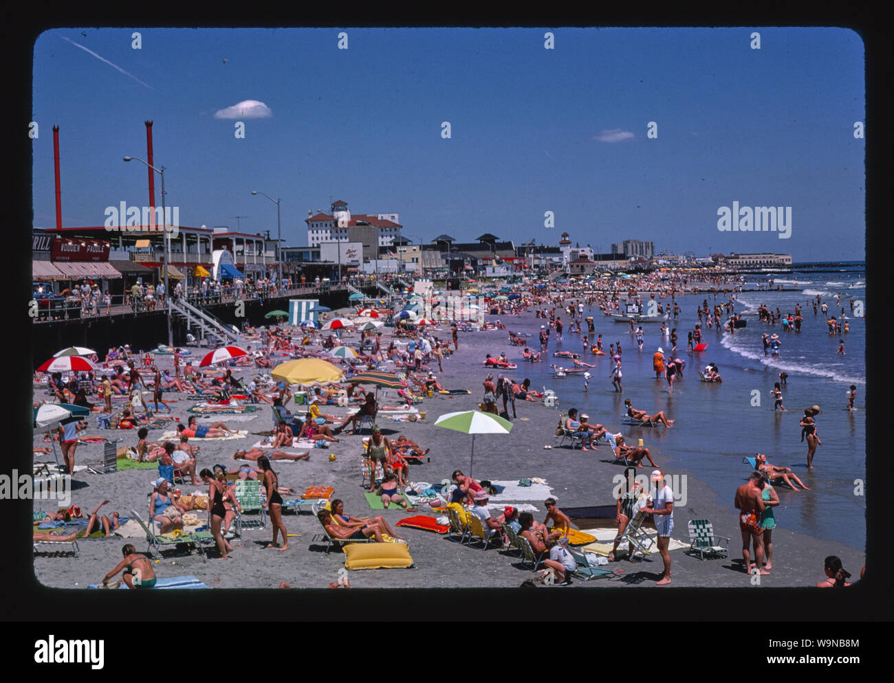 Beach, boardwalk overall, Ocean City, New Jersey Stock Photo Alamy