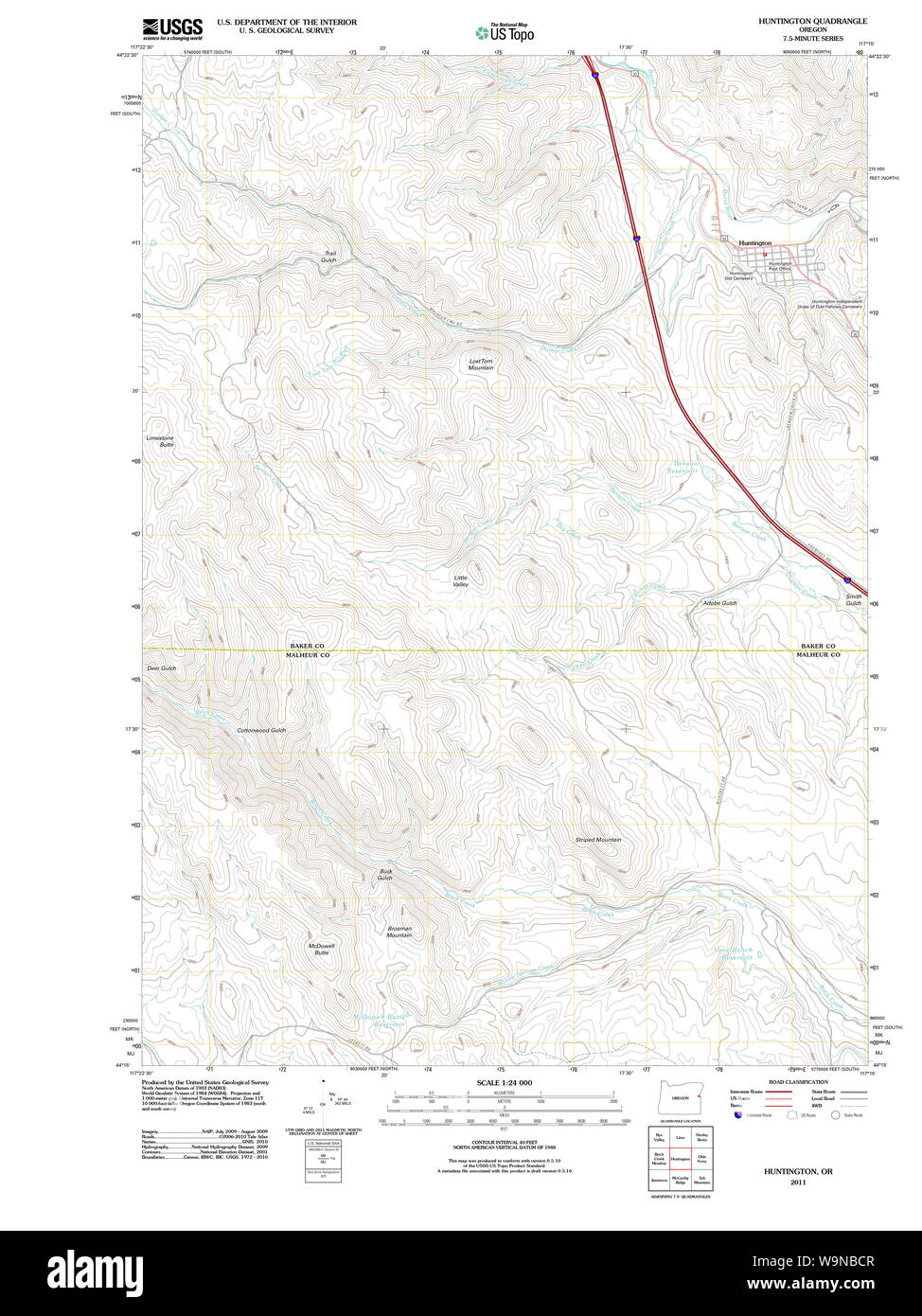 Map of huntington oregon Cut Out Stock Images & Pictures Alamy