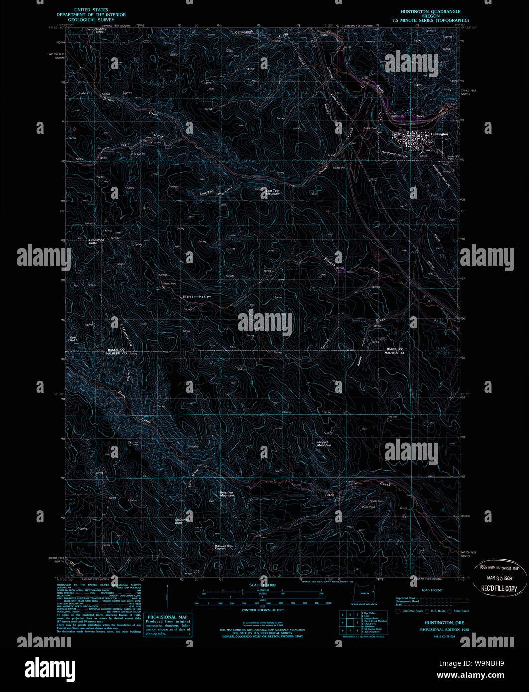 Map of huntington oregon hires stock photography and images Alamy