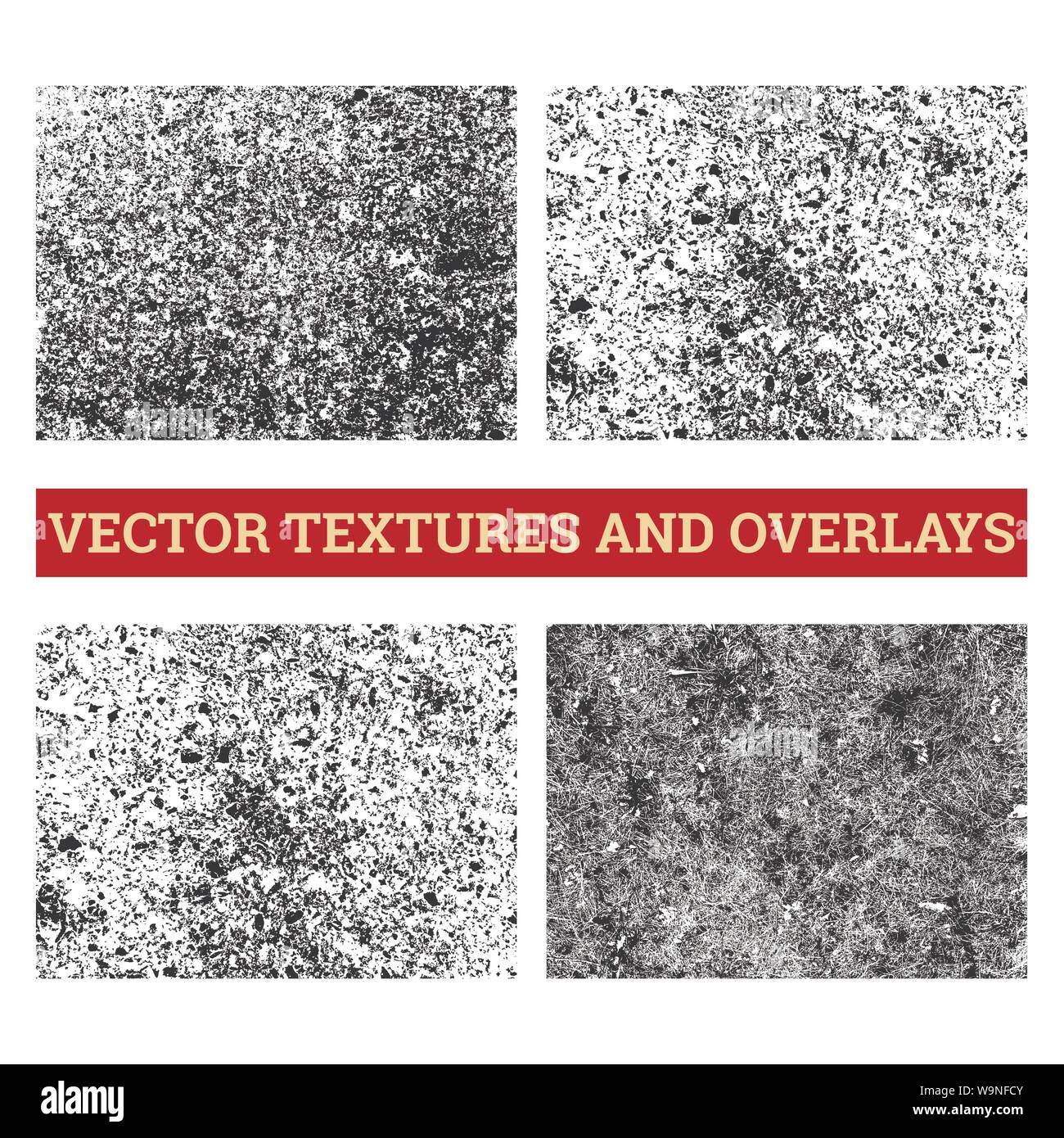 Abstract halftone vector illustration. Grunge textures and overlays for ...