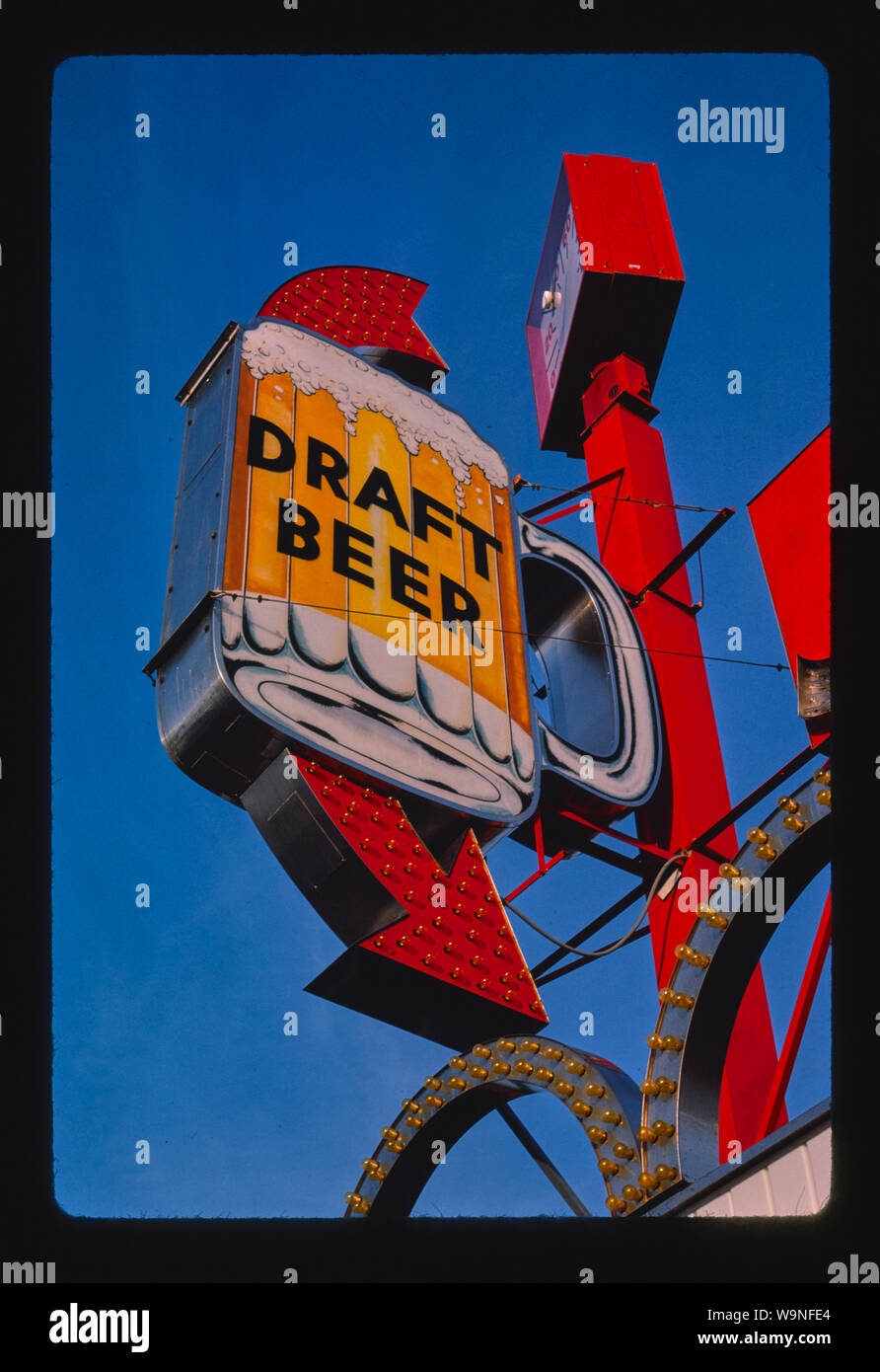 Beer sign, Seaside Heights, New Jersey Stock Photo