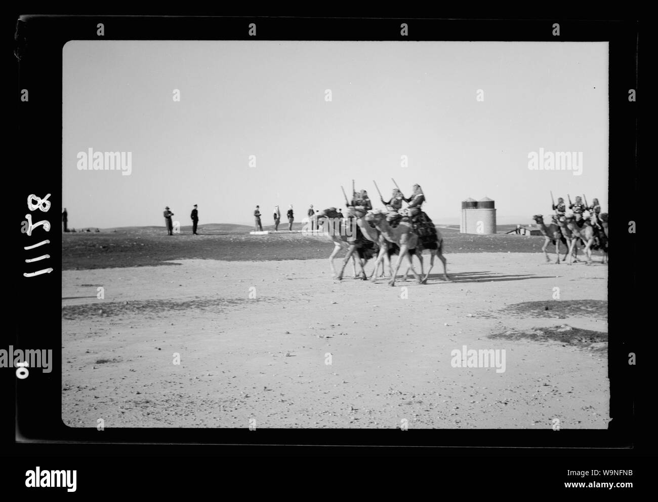 Beersheba, inspection of Camel Corps by H.E. (i.e., His Excellency) Sir ...