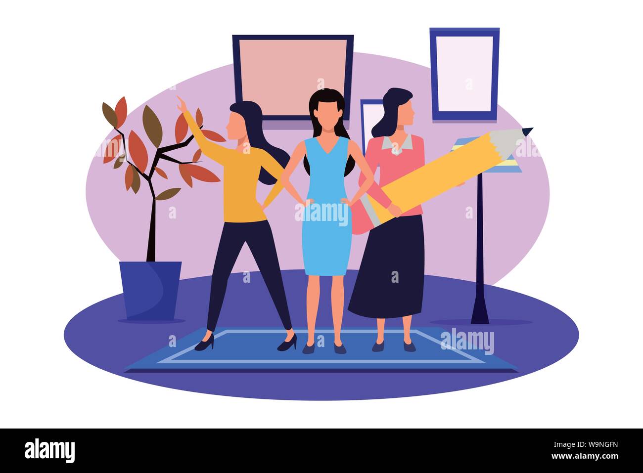 Executive business workers with tools Stock Vector Image & Art - Alamy