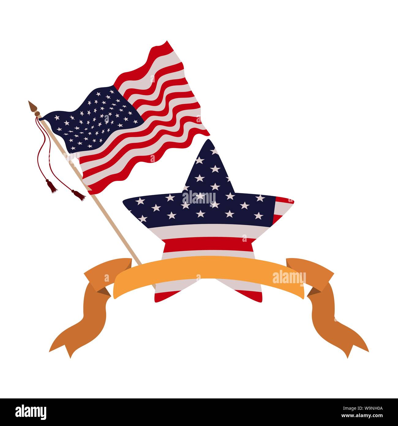 united states flag with star isolated icon Stock Vector Image & Art - Alamy