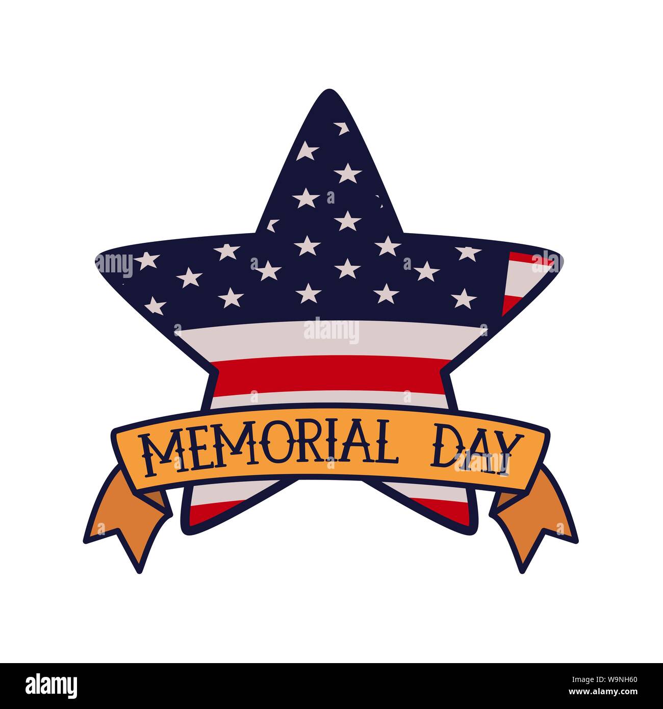 united states flag with star isolated icon Stock Vector Image & Art - Alamy