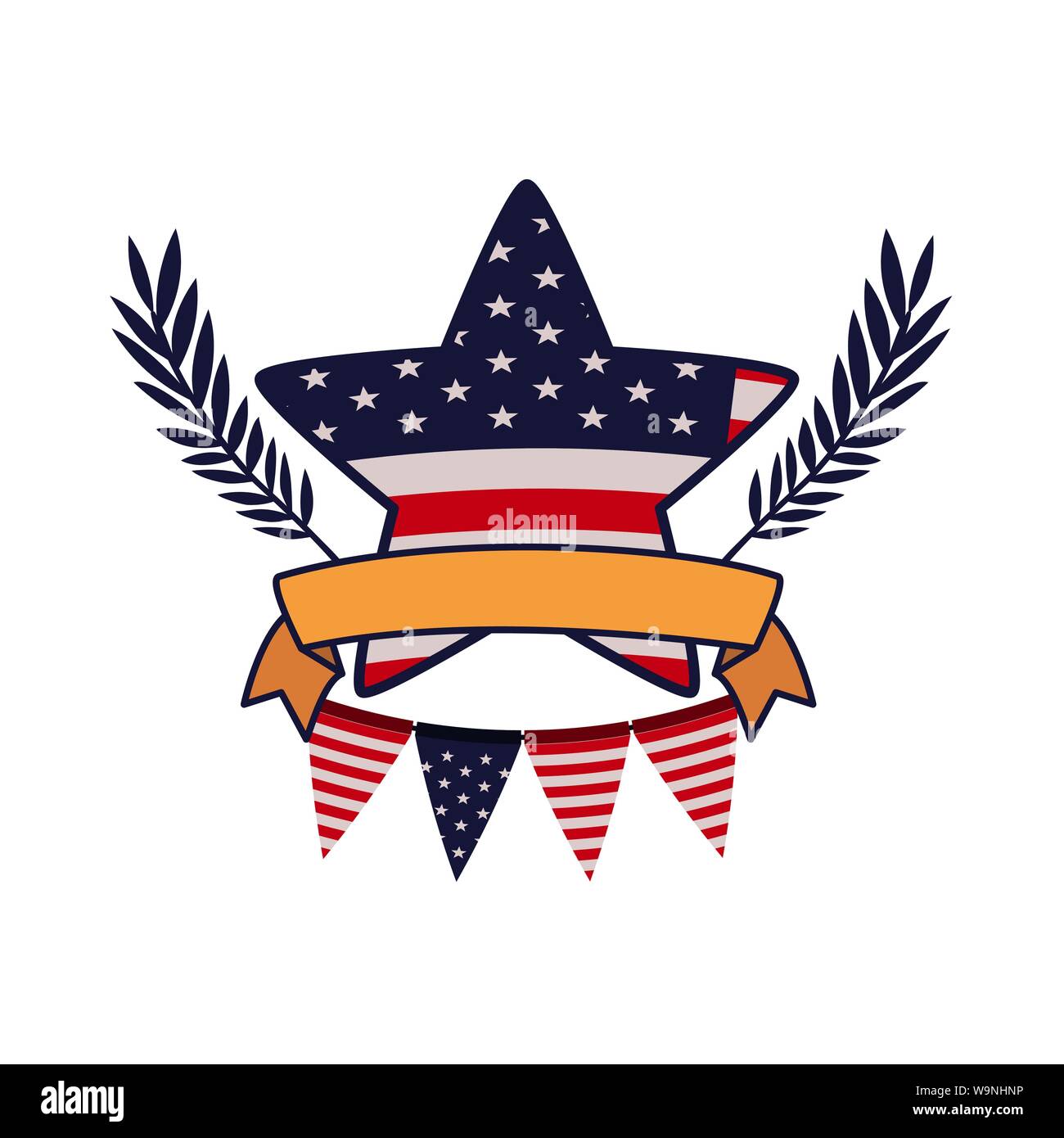 united states flag with star isolated icon Stock Vector Image & Art - Alamy