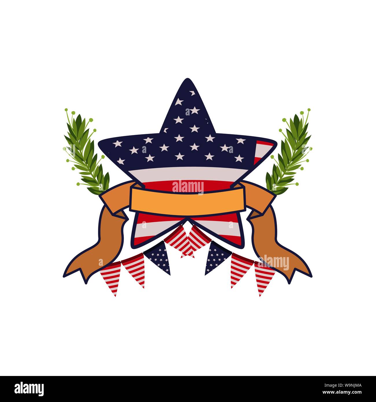 united states flag with star isolated icon Stock Vector Image & Art - Alamy
