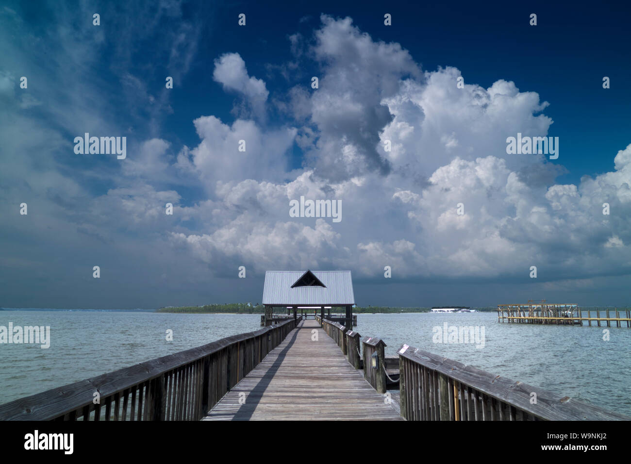 View of Wolf Bay from the Coastal Arts Center in Orange Beach, Alabama, USA. Stock Photo
