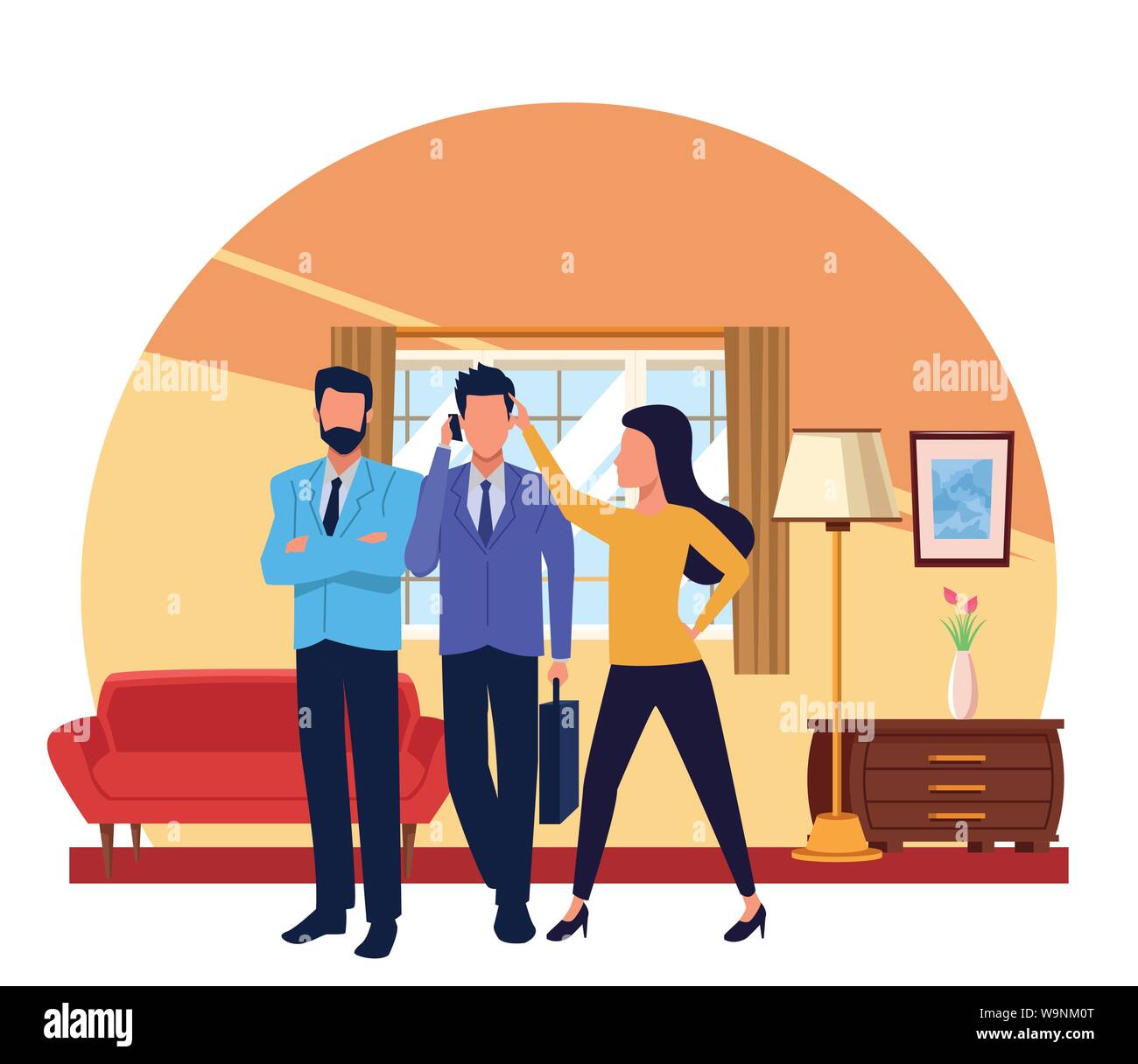 Executive business workers with tools Stock Vector Image & Art - Alamy