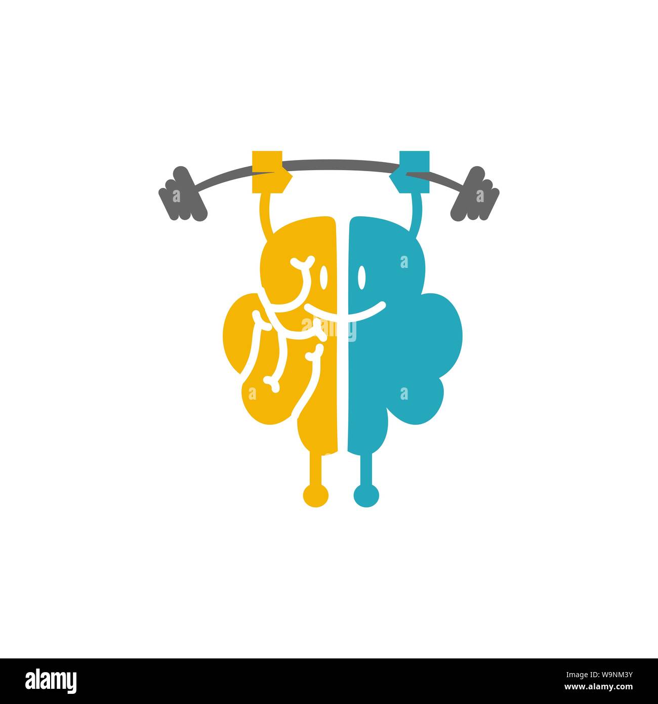 Brain Logo template Think idea concept Brainstorm power thinking icon Stock Vector