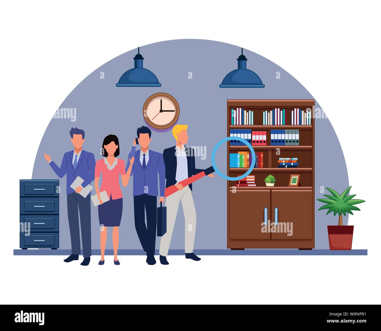 Executive business workers with tools Stock Vector Image & Art - Alamy