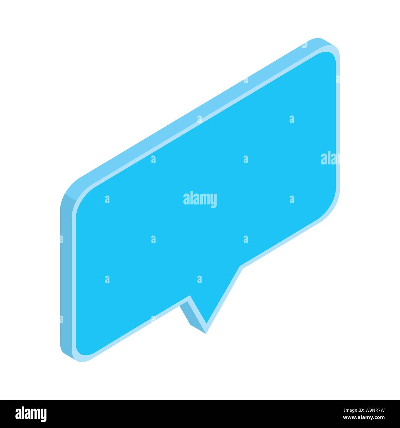 speech bubble in 3d on white background Stock Vector Image & Art - Alamy