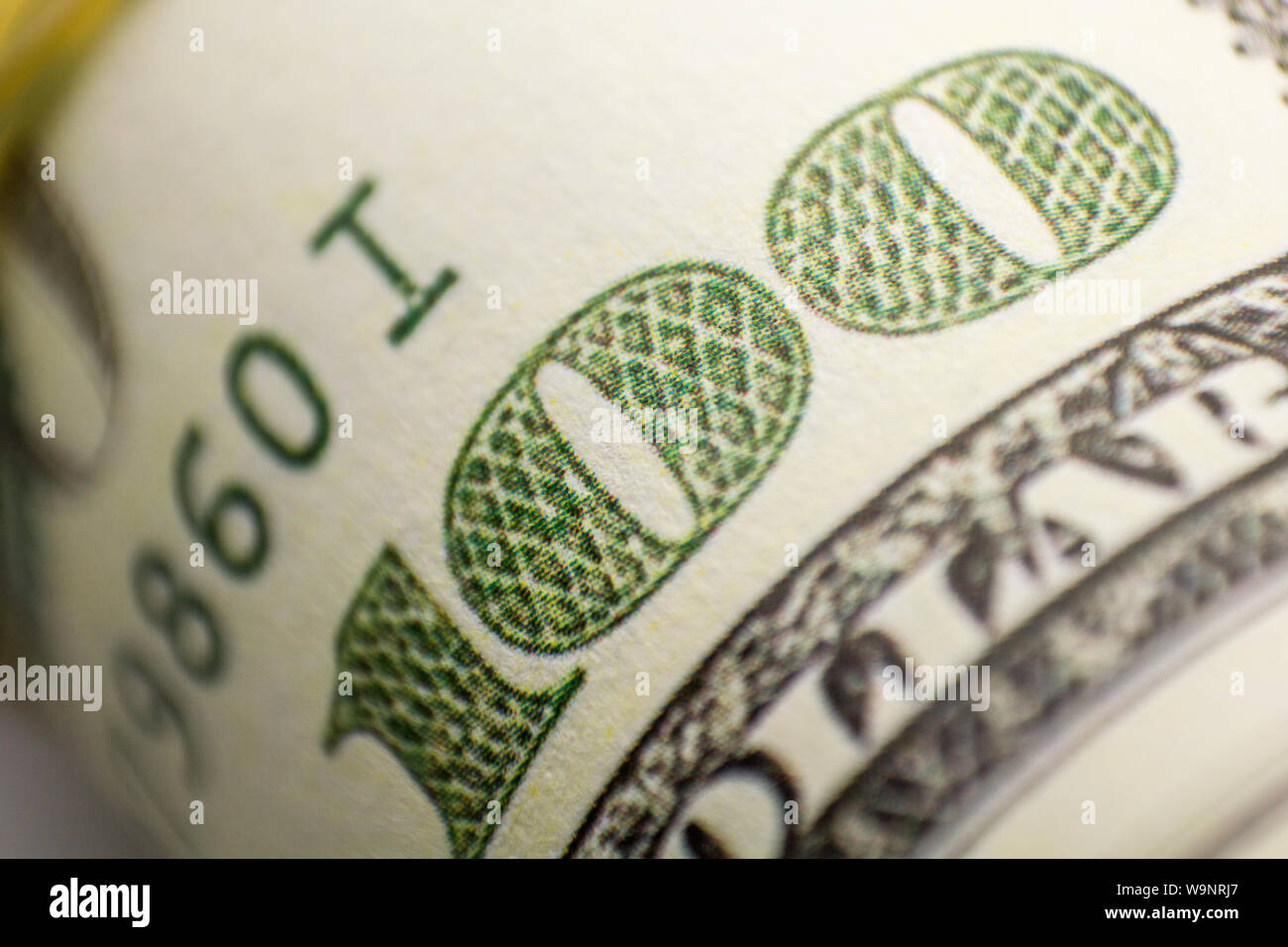 Macro close up of the US dollar bill Stock Photo - Alamy