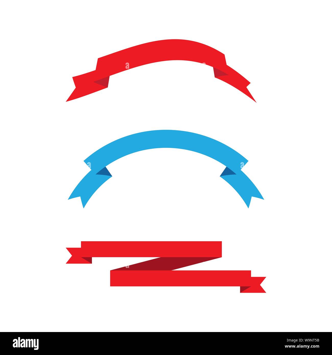 Ribbon banner Vector illustration design template Stock Vector Image ...