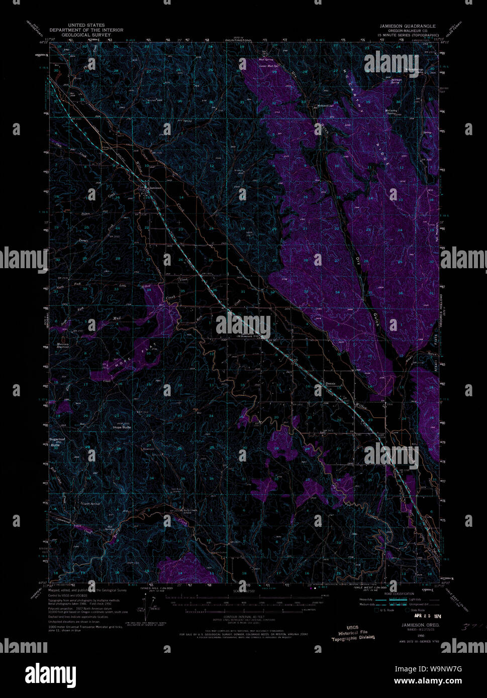 Jamieson oregon map hires stock photography and images Alamy