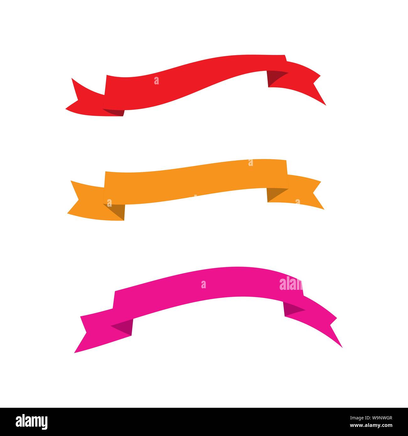 Ribbon Banner Vector Illustration Design Template Stock Vector Art