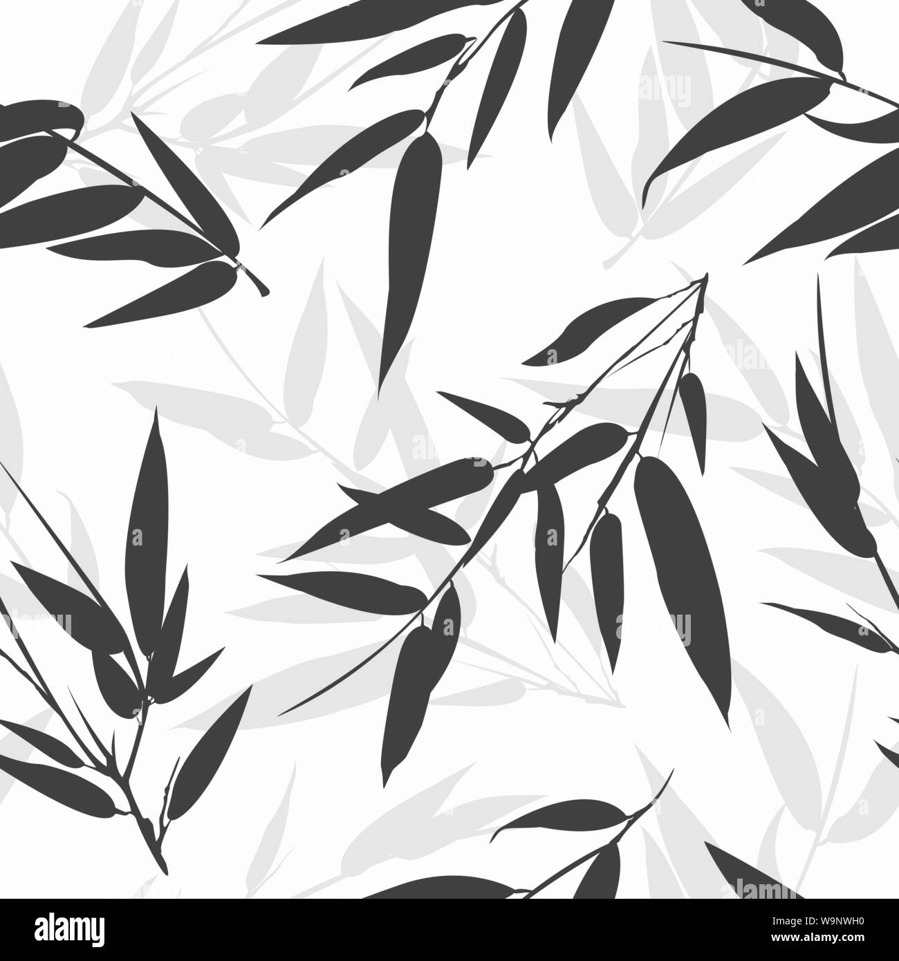 Monochrome bamboo branches seamless background Stock Vector Image & Art ...