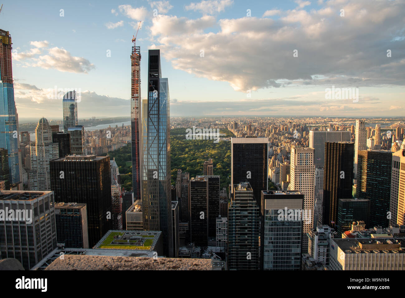 Central Park and North Manhattan seen from the top of the Rockefeller ...