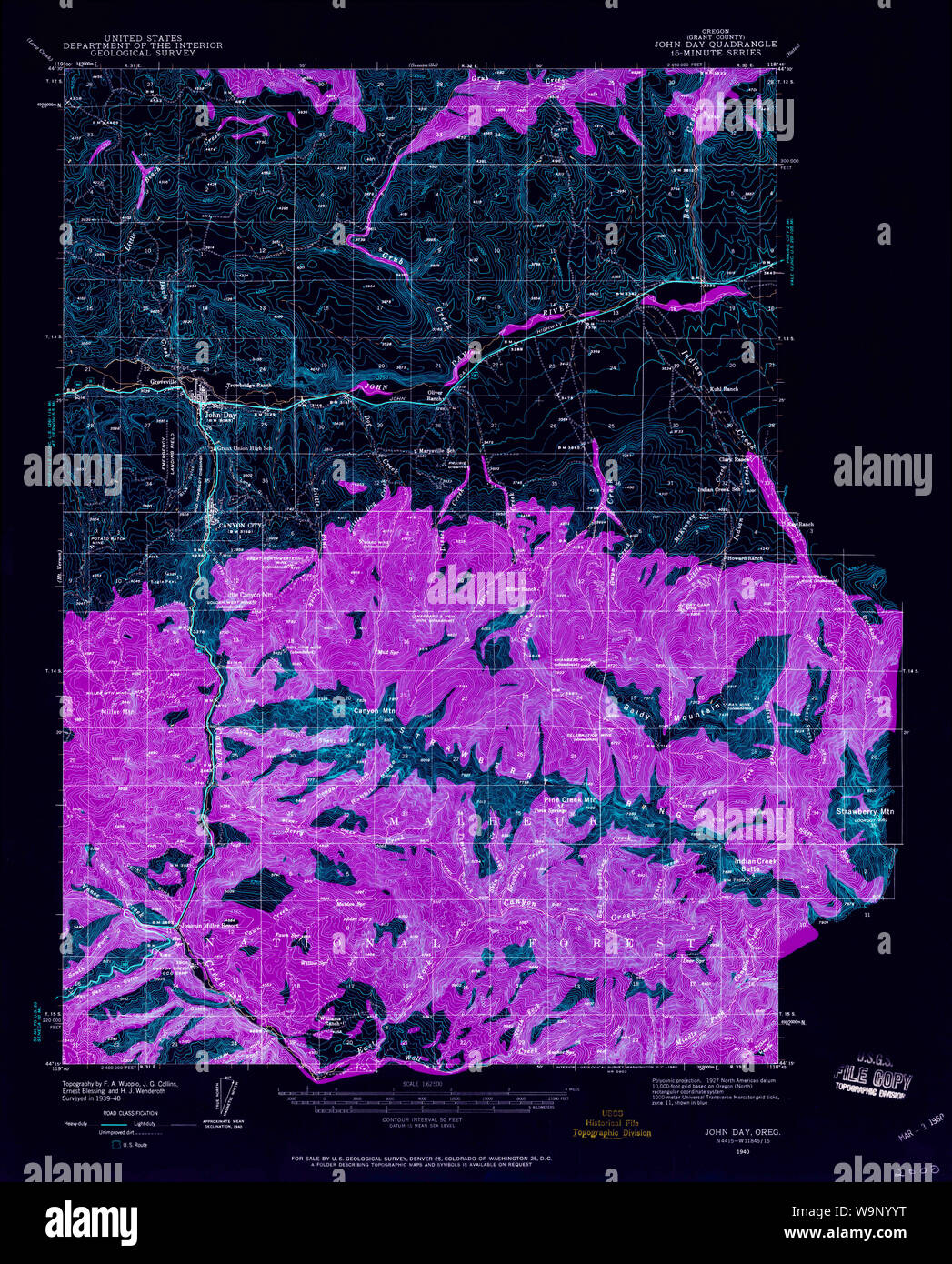 John day oregon map hires stock photography and images Alamy
