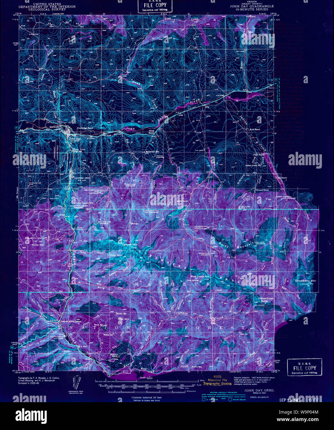 John day oregon map hires stock photography and images Alamy