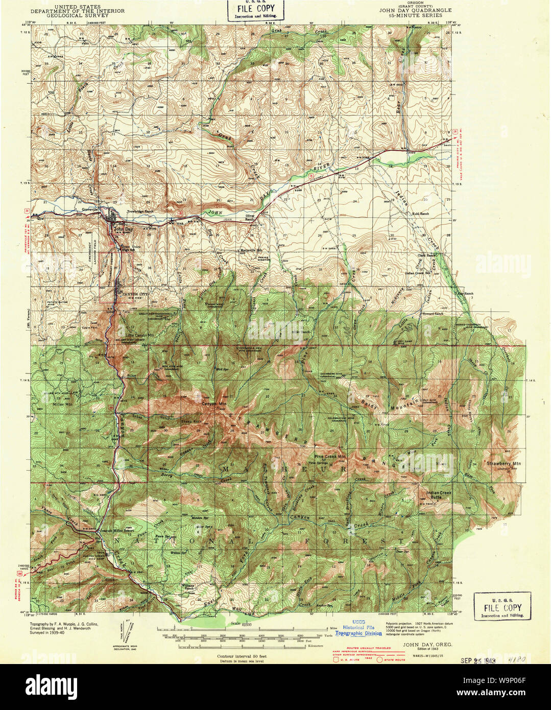 John day oregon map hires stock photography and images Alamy
