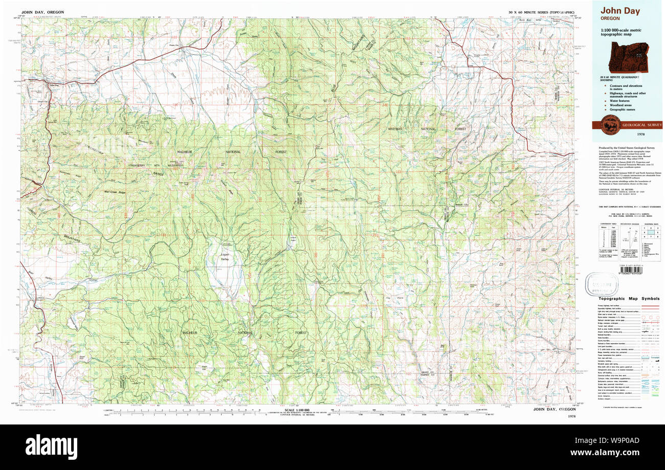 John day oregon map hires stock photography and images Alamy