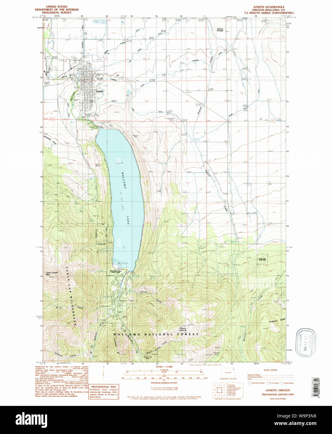 Joseph oregon map Cut Out Stock Images & Pictures Alamy