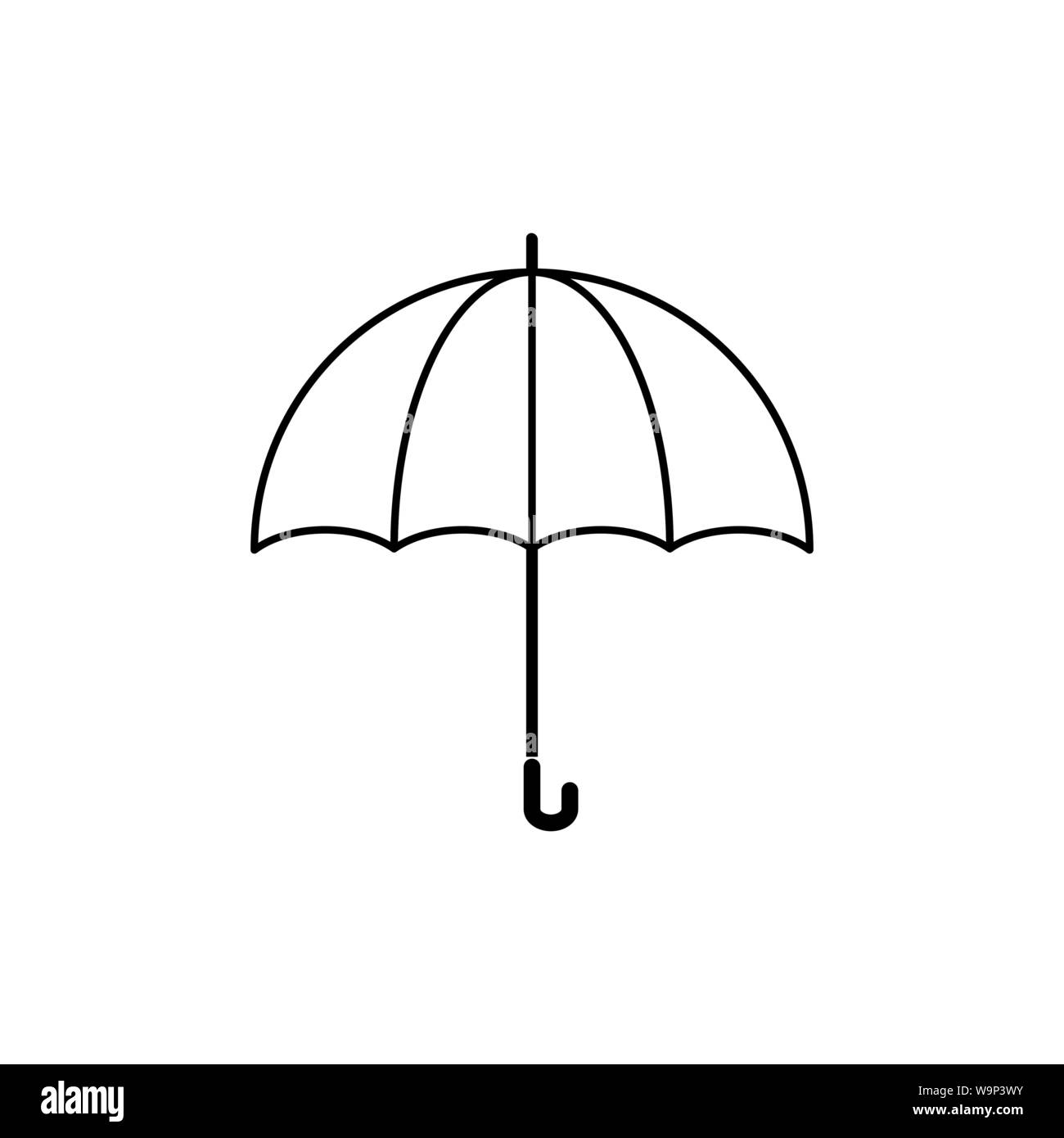 Umbrella icon protection symbol flat Black and White Stock Photos ...
