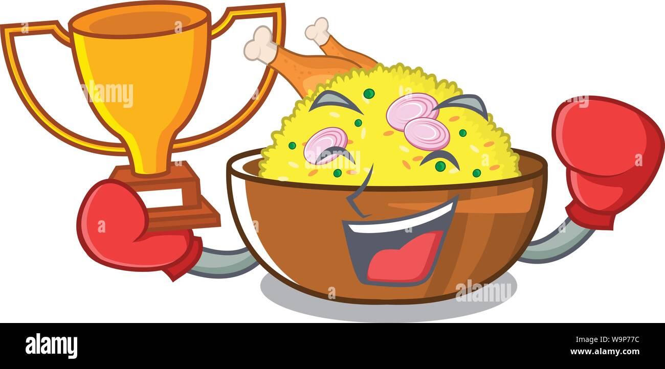 Boxing winner chicken biryani with in cartoon shape Stock Vector Image & Art - Alamy Boxing winner chicken biryani with in cartoon shape Stock Vector Image & Art - Alamy