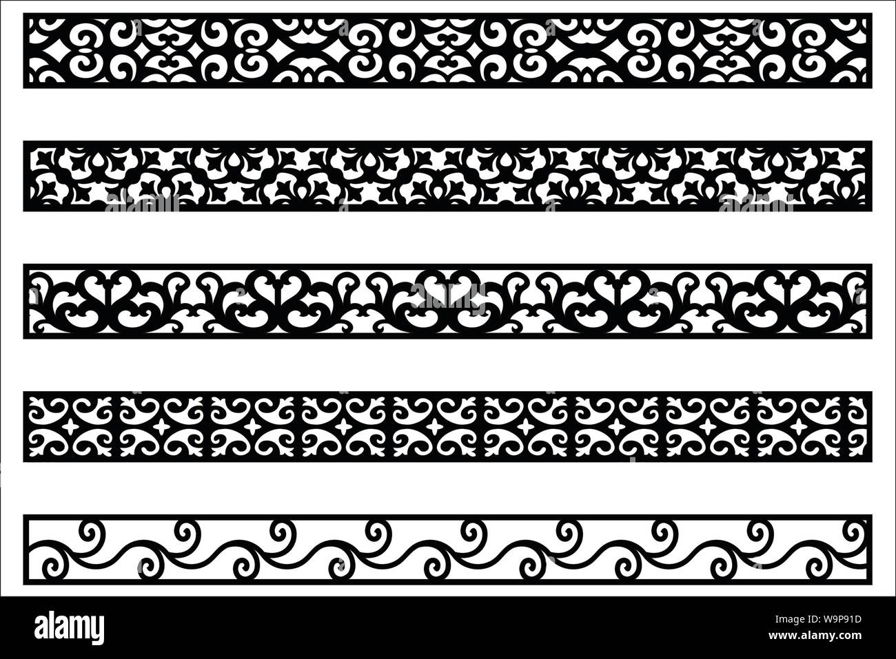Vector Ornament Edges For Interior Design Frames And Other