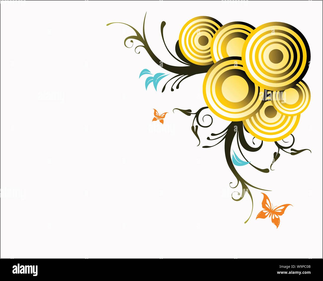 vector floral ornament background Stock Vector Image & Art Alamy