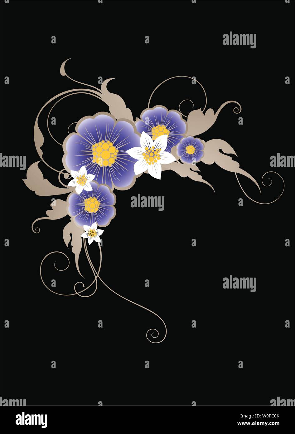 vector floral ornament background Stock Vector Image & Art Alamy
