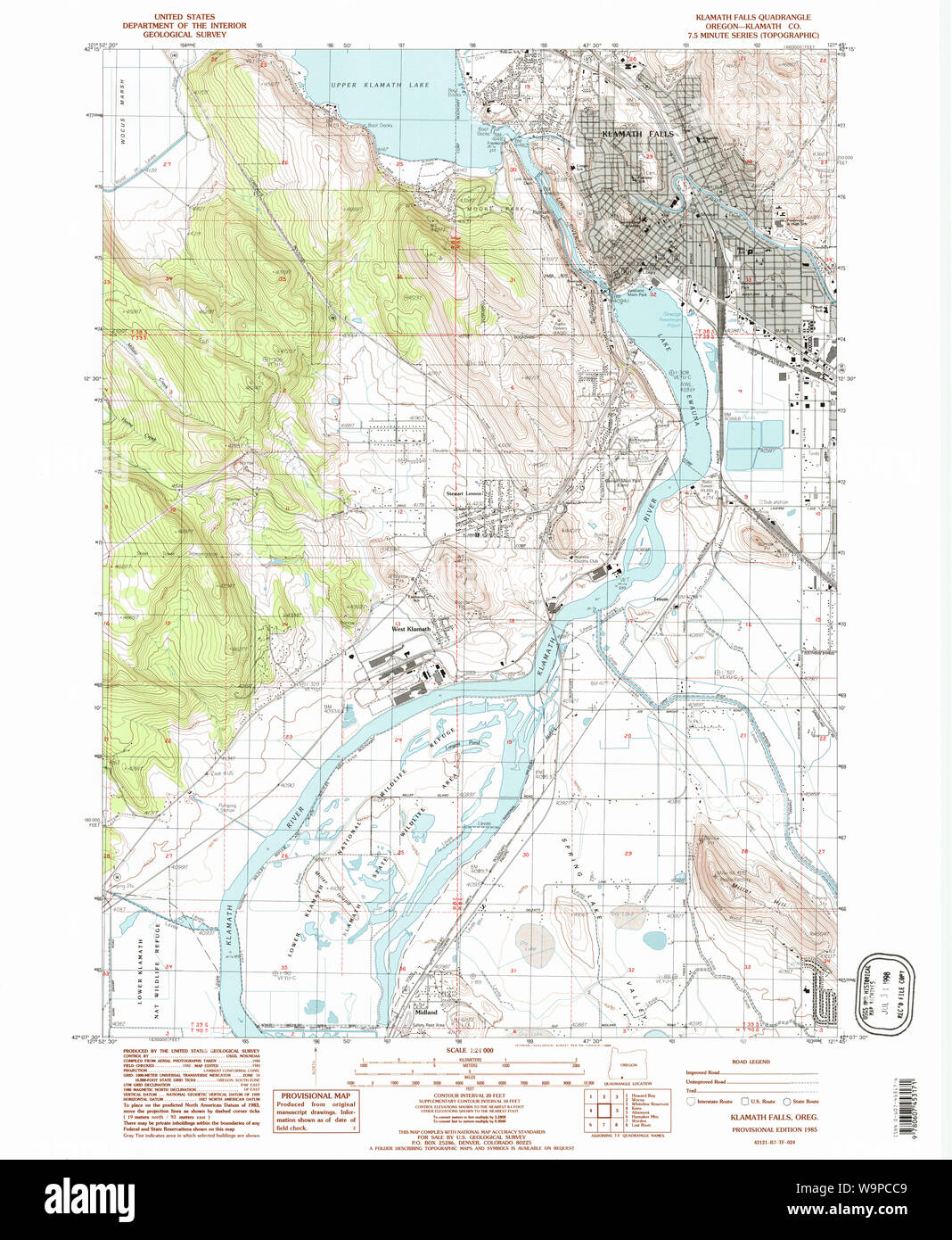 Map Of Klamath Falls Oregon Map Of Klamath Falls Oregon Hi-Res Stock Photography And Images - Alamy