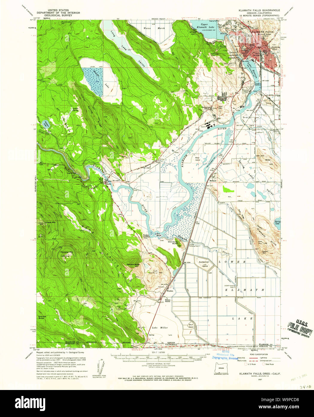 Klamath falls map hi-res stock photography and images - Alamy
