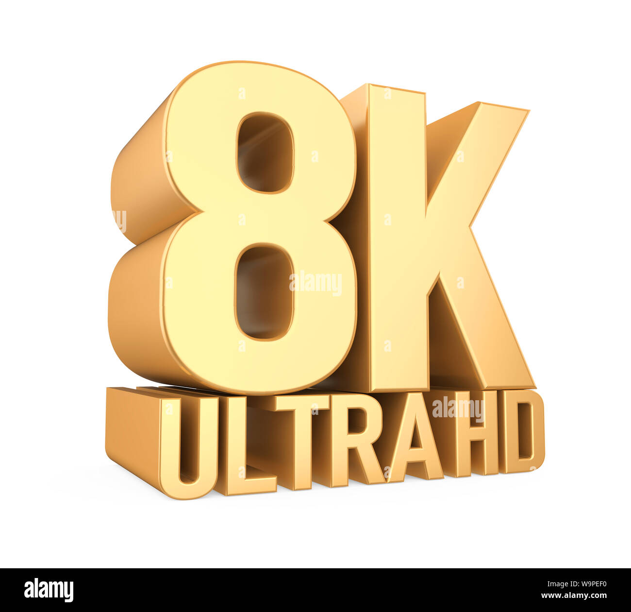 8K Ultra HD Sign Isolated Stock Photo