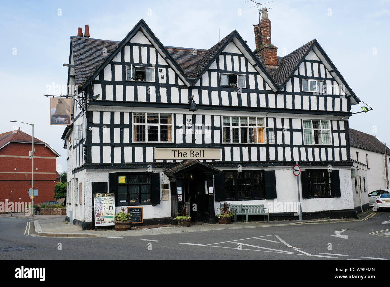 Period buildings in Tewkesbury High Street Stock Photo Alamy