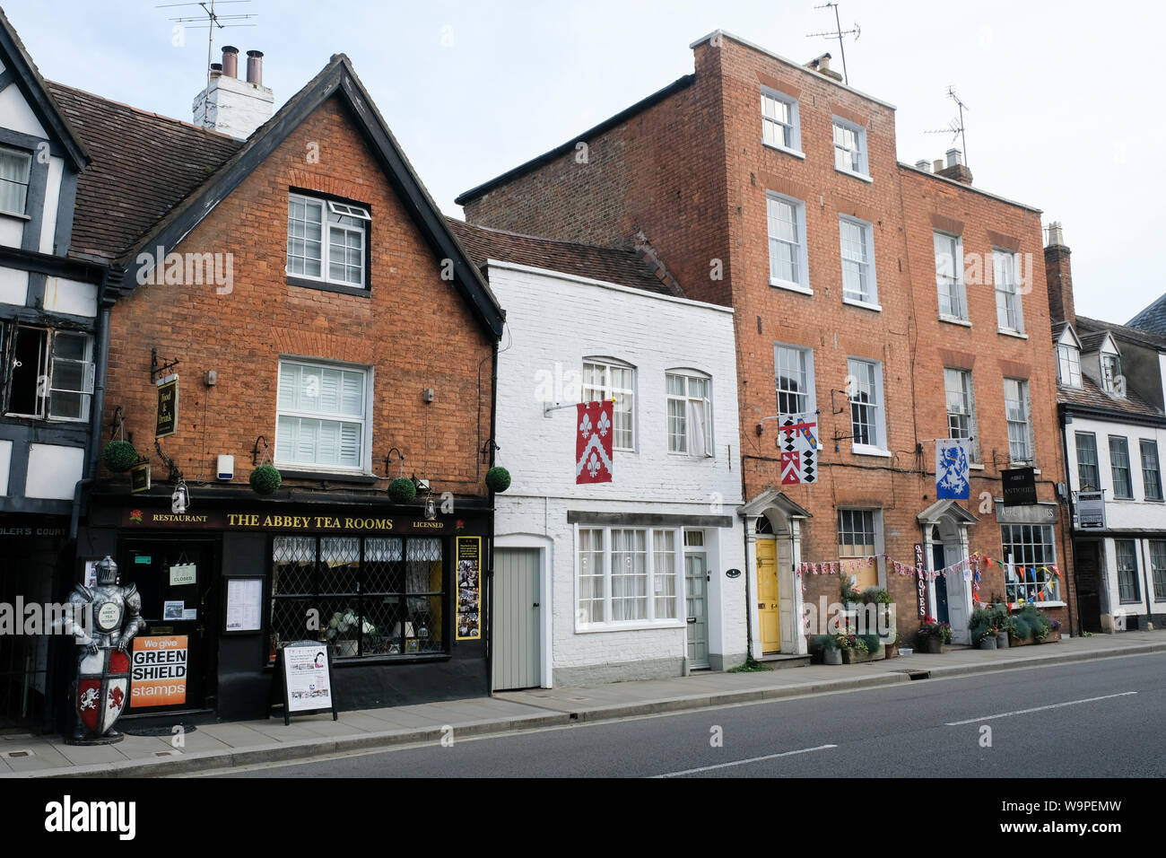 Period buildings in Tewkesbury High Street Stock Photo Alamy