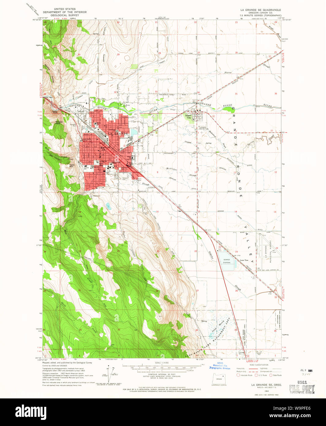 Map of la grande oregon hires stock photography and images Alamy