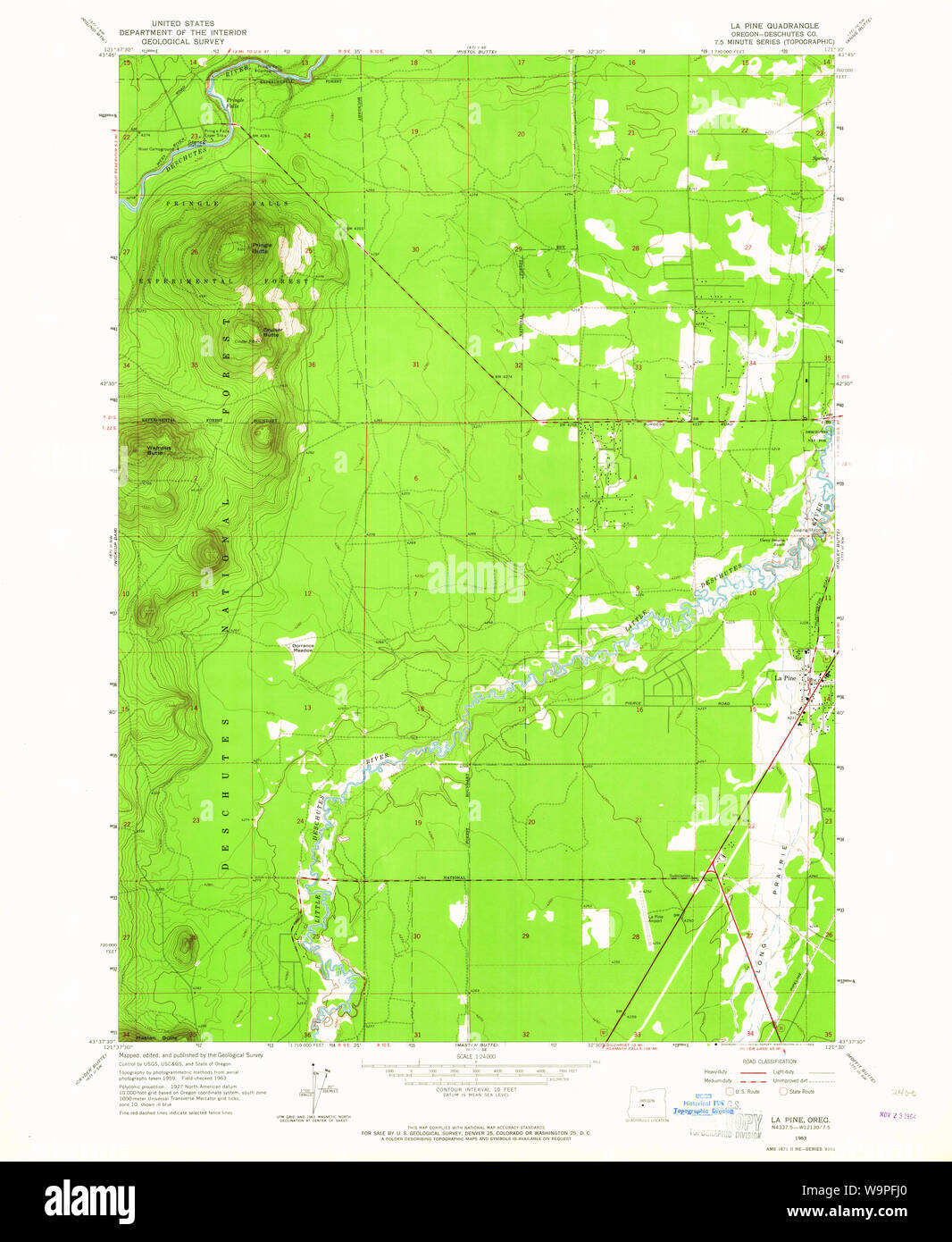 La pine oregon map hires stock photography and images Alamy