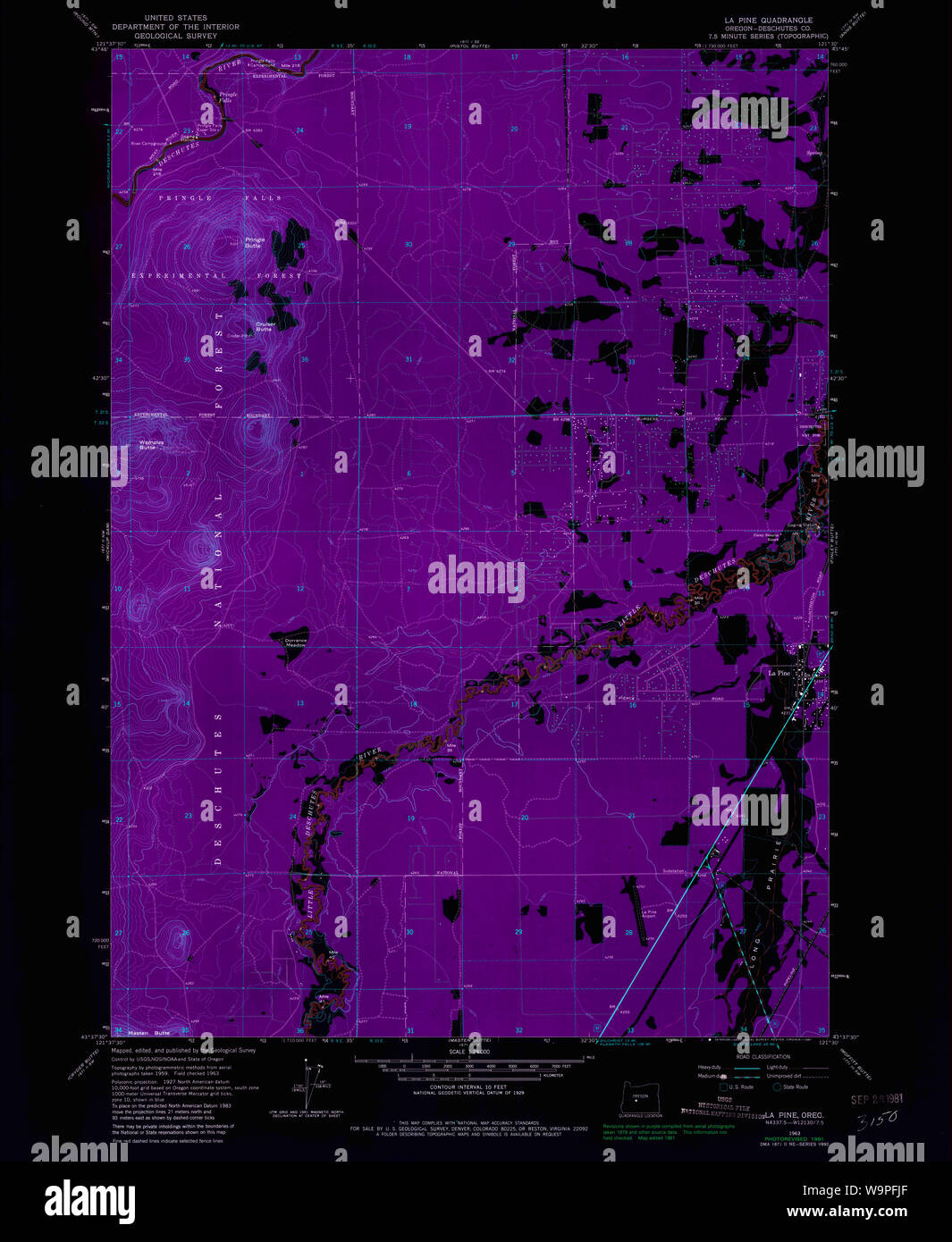 La Pine Oregon Map Map Of La Pine Oregon Hi-Res Stock Photography And Images - Alamy