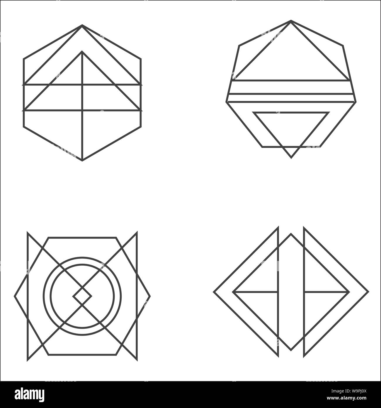 vector icon of geometry shape Stock Vector Image & Art - Alamy
