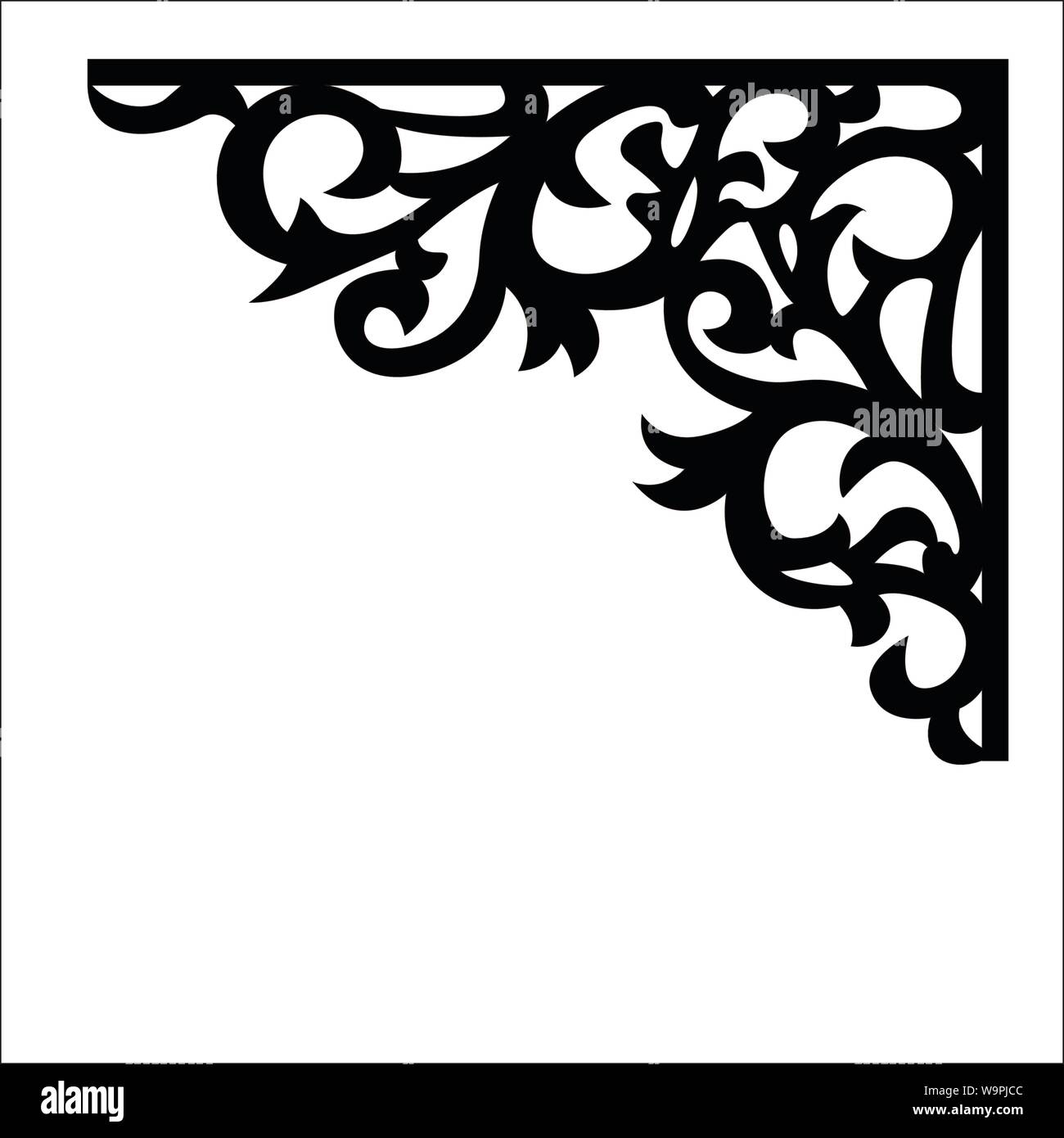 vector ornaments of the corners for the design of the frame, interior ...