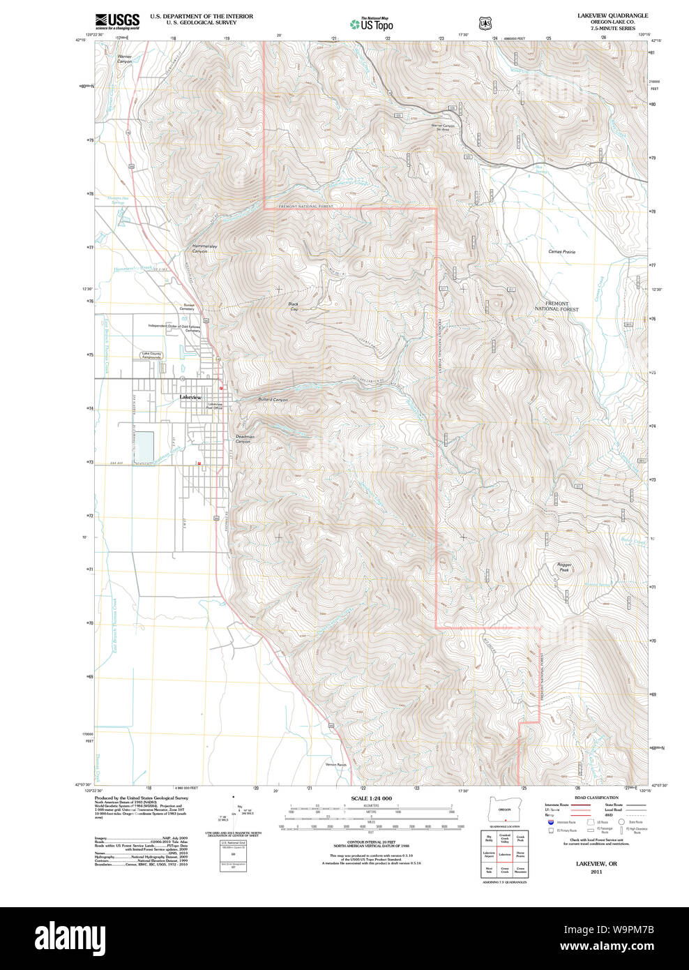 Lakeview oregon map Cut Out Stock Images & Pictures Alamy