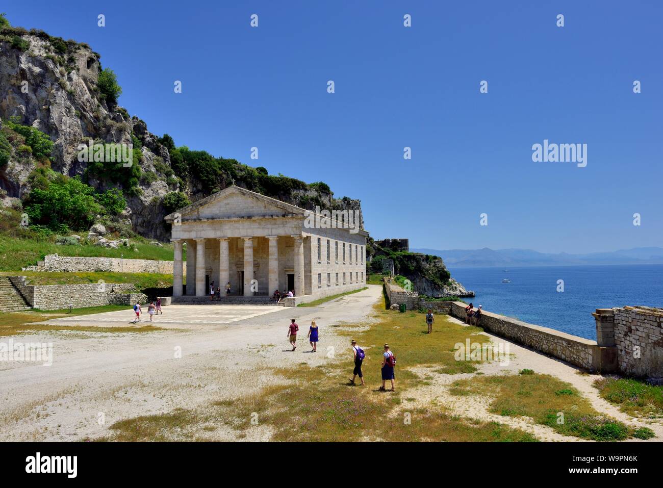 St Georges Church,old fortress,Corfu Town,Corfu,Kerkyra,Greece,Ionian Islands Stock Photo