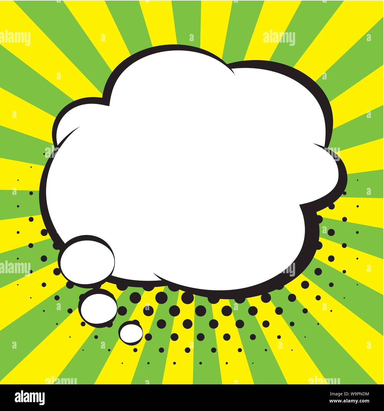 Comic speech bubbles on colorful background and halftone shadows. Stock Vector