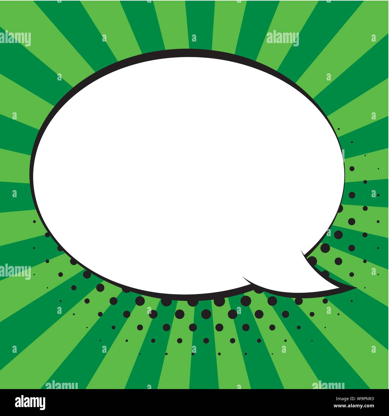 Comic speech bubbles on colorful background and halftone shadows Stock ...