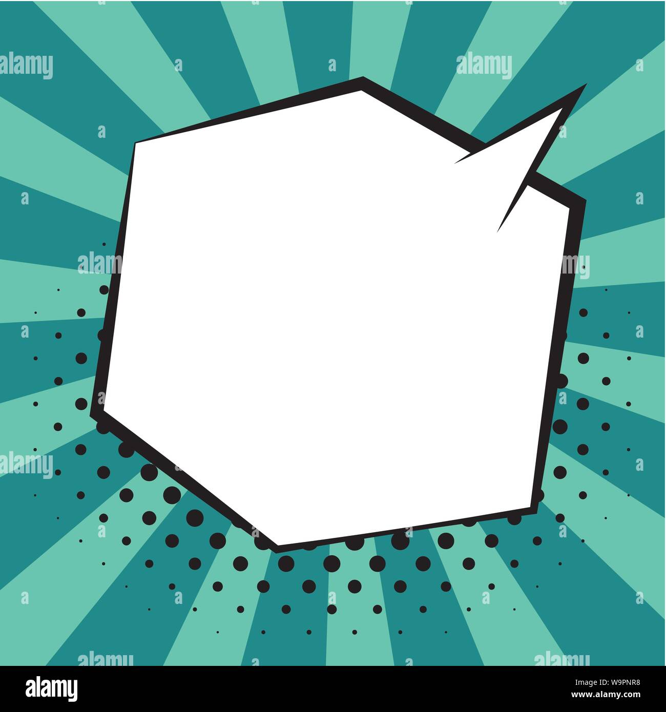 Comic speech bubbles on colorful background and halftone shadows Stock ...